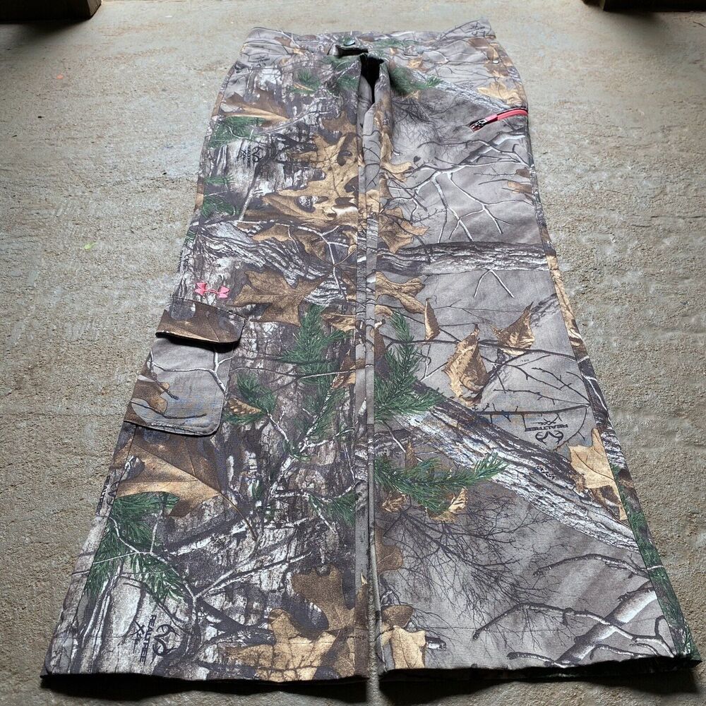 Under Armour Realtree Camo Hunting Pants Womens Size 6 (30x32) Ripstop Durable